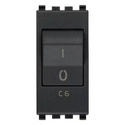 VIMAR EIKON - INTERRUTTORE AUTOMATICO MAGNETOTERMICO 1P+N C 6, 120-230V GRIGIO