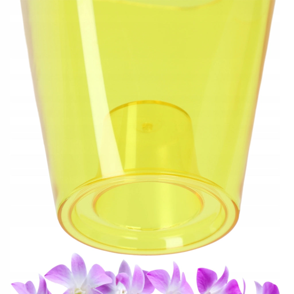 Copertura per vaso da fiori KADAX per orchidee, supporto per fiori, piante in plastica, giallo, tinta unita, 9 cm