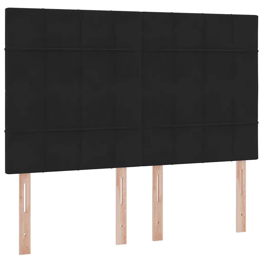 Letto con contenitore e materasso Nero 140 x 200 cm Velluto 3372035
