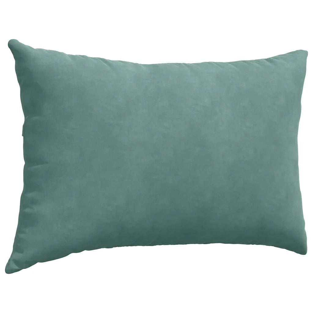 Cuscini da Divano 2 pz-Set di 2 Cuscini per Sofa Verde Mare 60 x 40 cm Tessuto in Cords