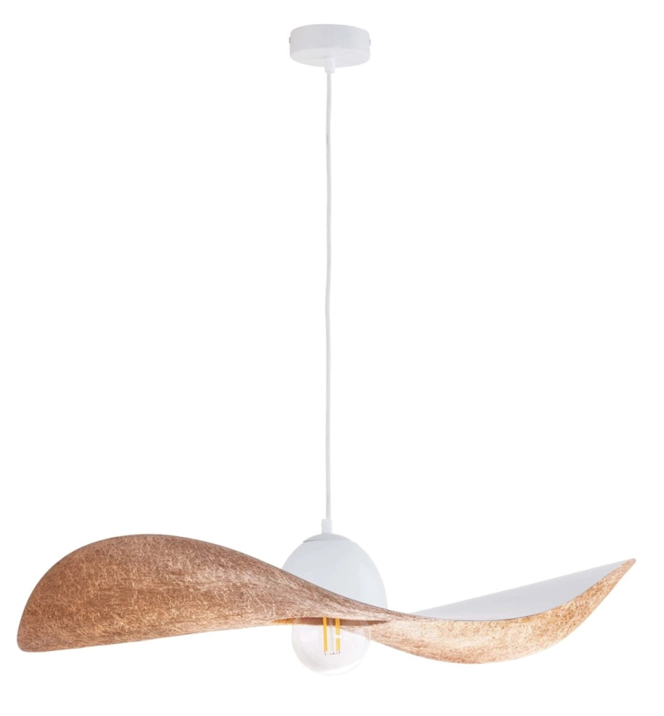 Lampada sospesa decorativa Kapello bianco/rame Ø76 E27 Sigma