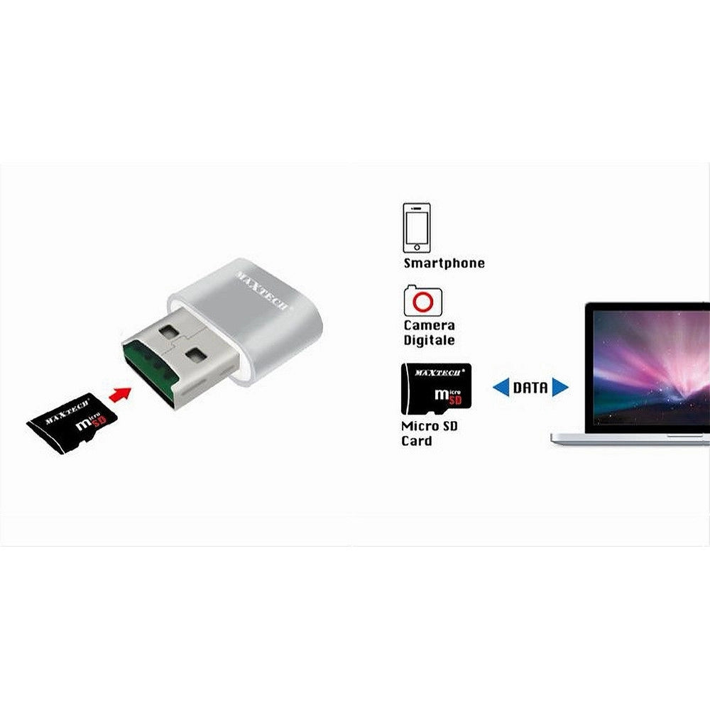 Trade Shop - Lettore Di Scheda Usb2.0 / Micro Sd Card Adattatore 480mbps Pc Notebook Lto-sm01 -