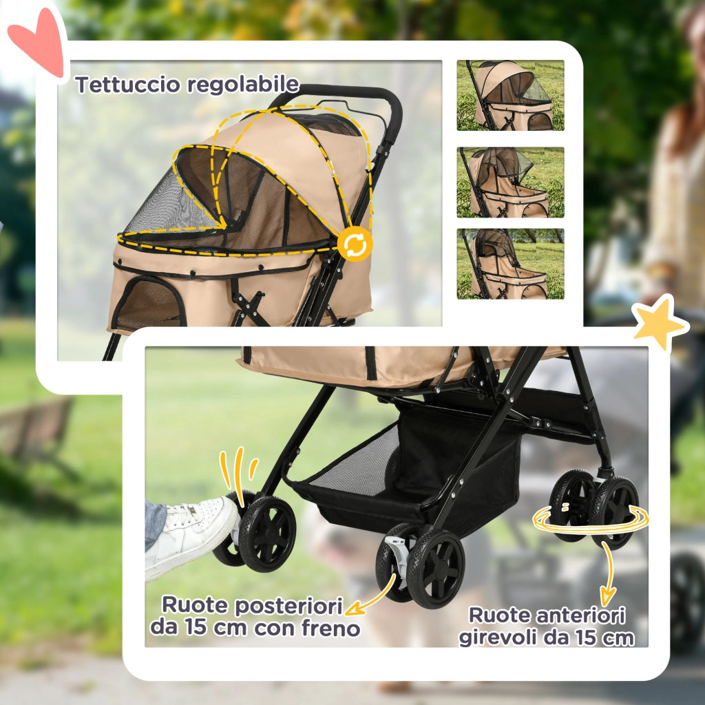 Cestino per Cani Pieghevole ¨C Minimal ¨C Marrone