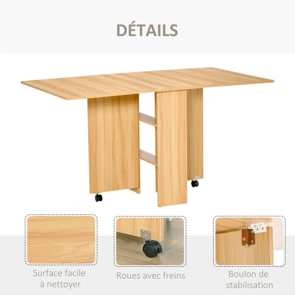 Tavolo pieghevole da pranzo ¨C Minimal ¨C legno naturale 80x140x74 cm