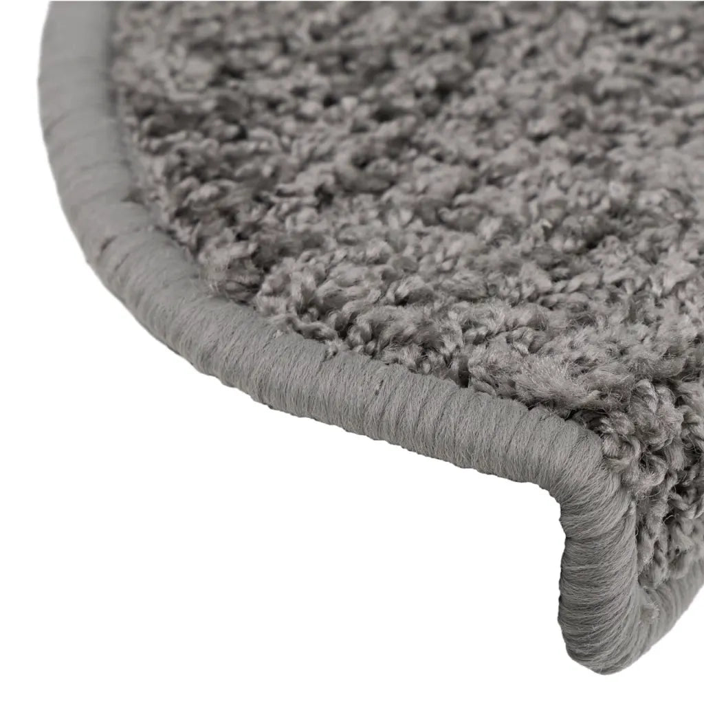 Tappetini per scale 15 pz 65x21x4 cm Grigio Semicircolari Grandi 133900