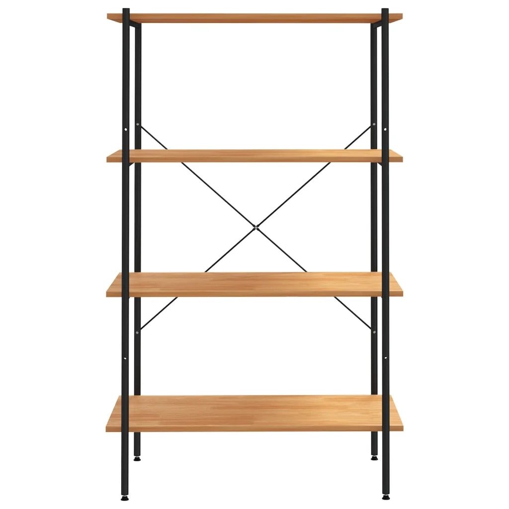 Scaffale con 4 Mensole Nero e Rovere 80x40x130 cm 336344
