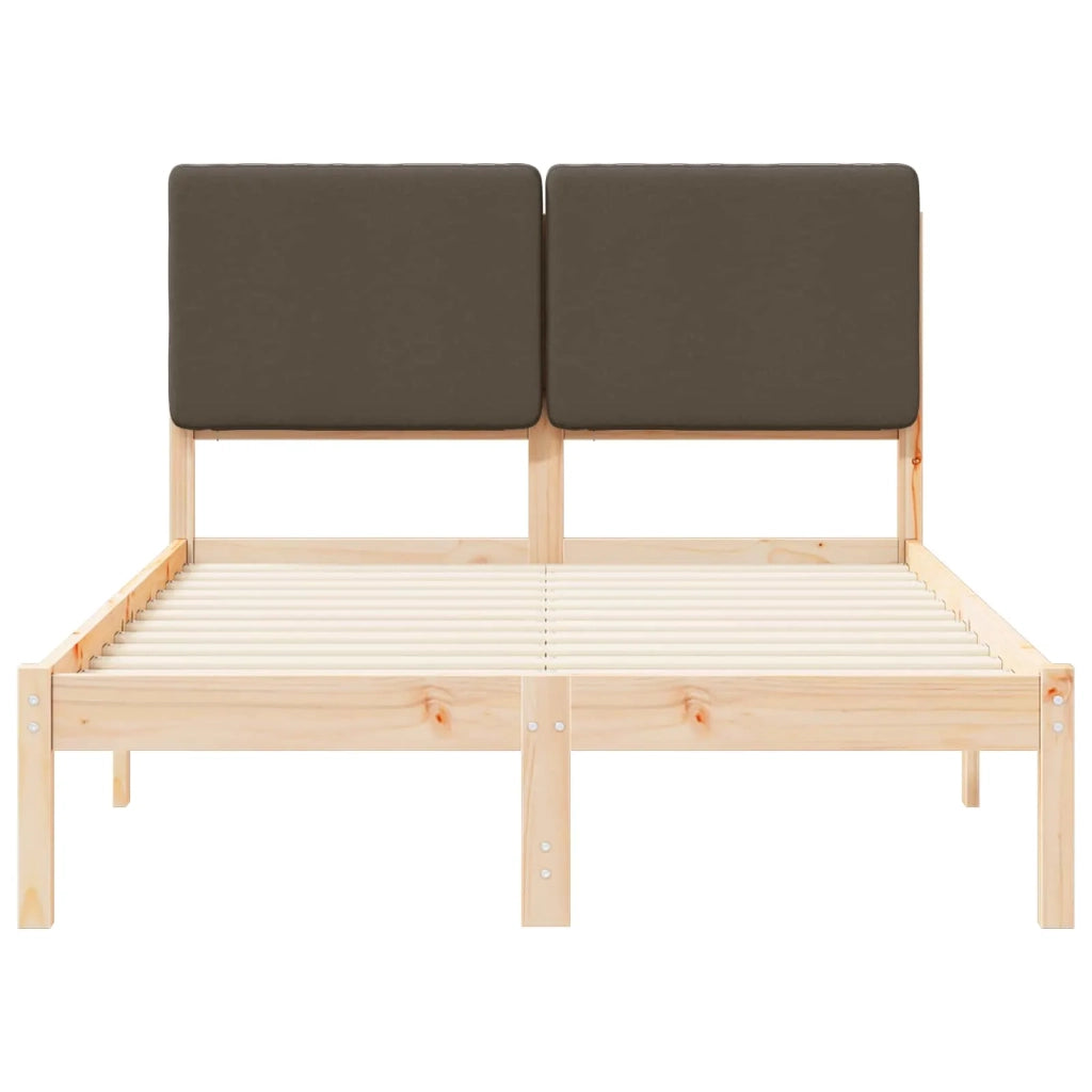 Letto con Testiera Rivestita Talpa 135 x 190 cm Pino massello 877922