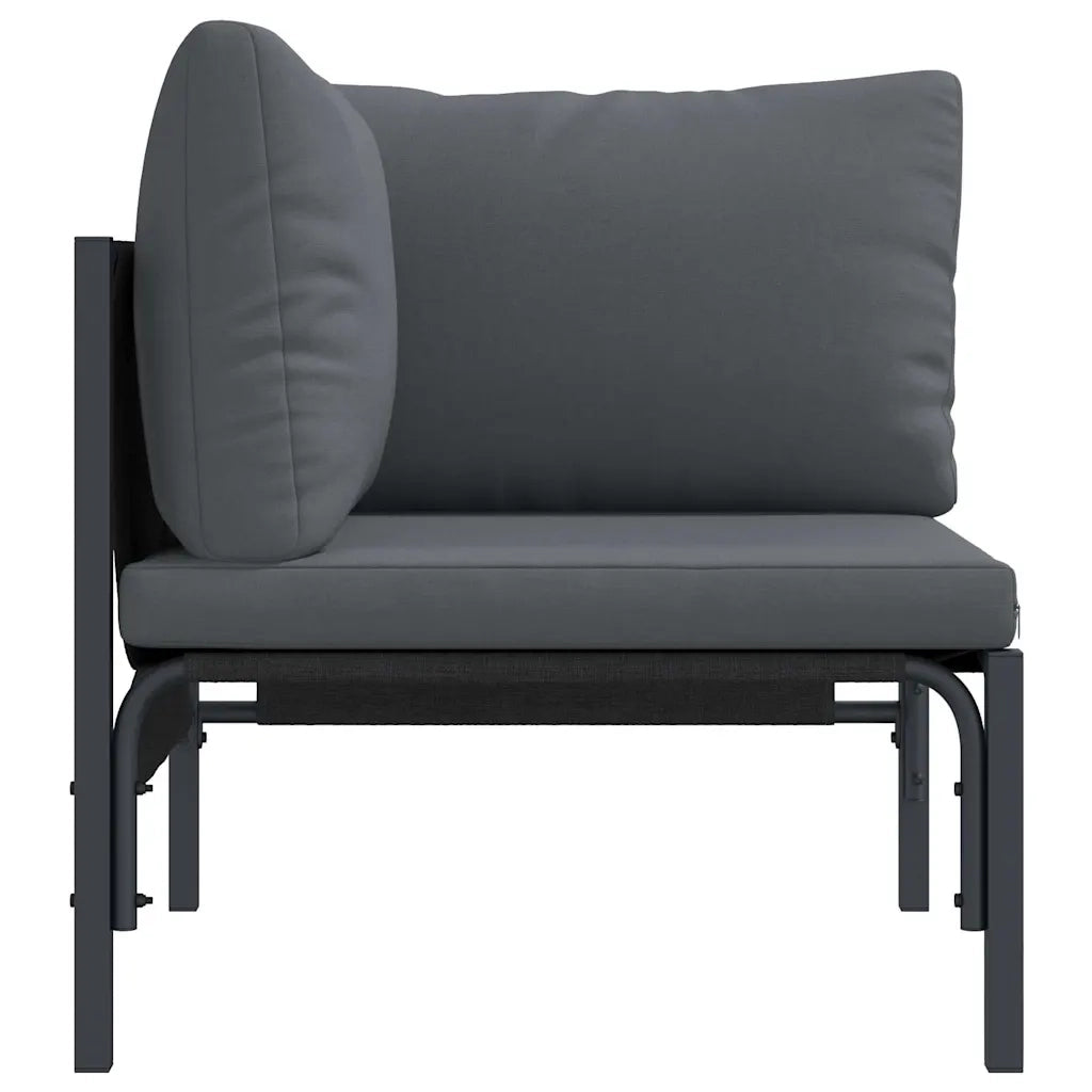 Mobili da Esterno con cuscino Antracite 80 x 80 x 71 cm Acciaio 42009986