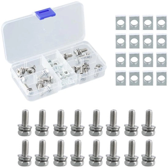 Set di Avvistamento Batteria per Motocicli - 16 Set di Viti e Dadi - Ideale per Progetti di Motocicli - Duraturo e Affidabile...