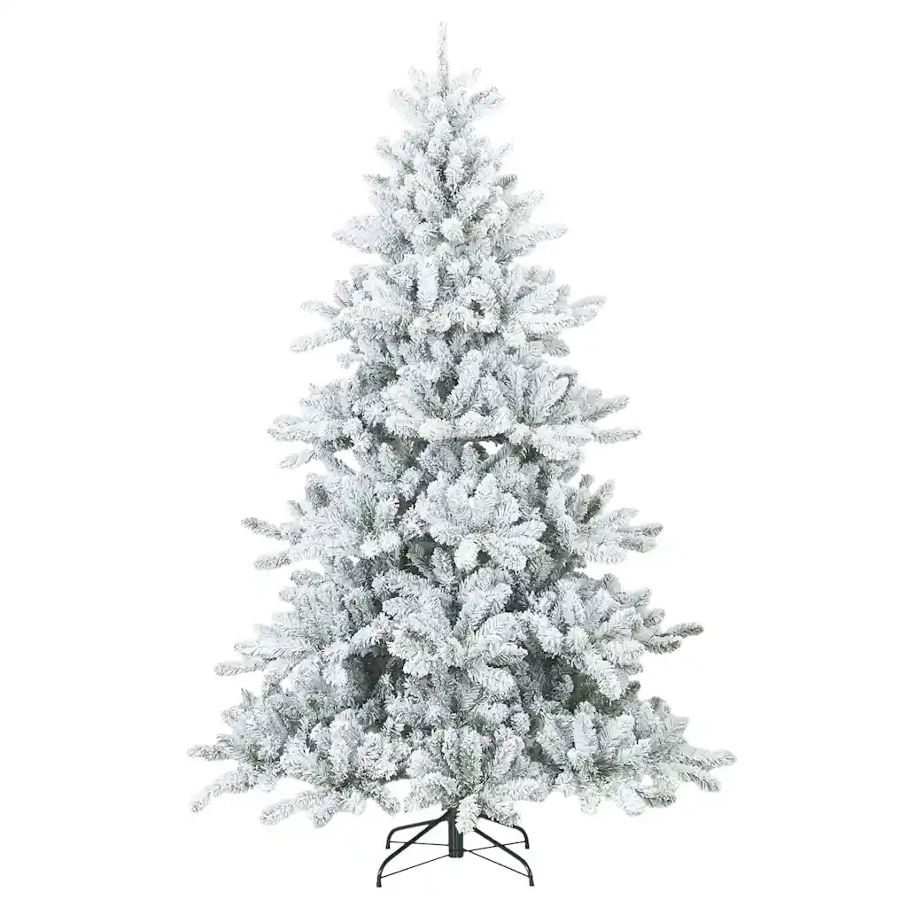 Albero di Natale Artificiale Snodato Foderato di Neve Bianco 42019328