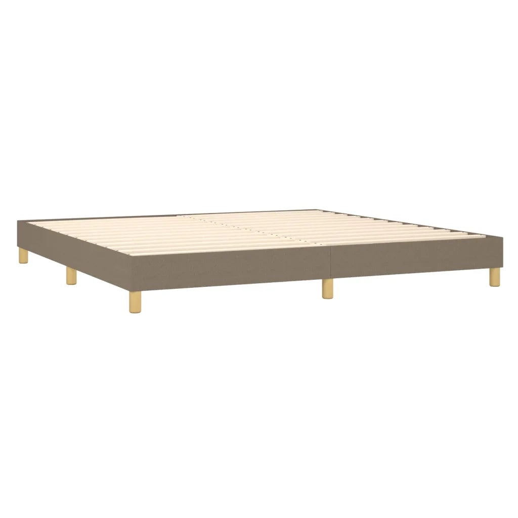 Giroletto a Molle con Materasso Tortora 200x200 cm in Tessuto 3140645
