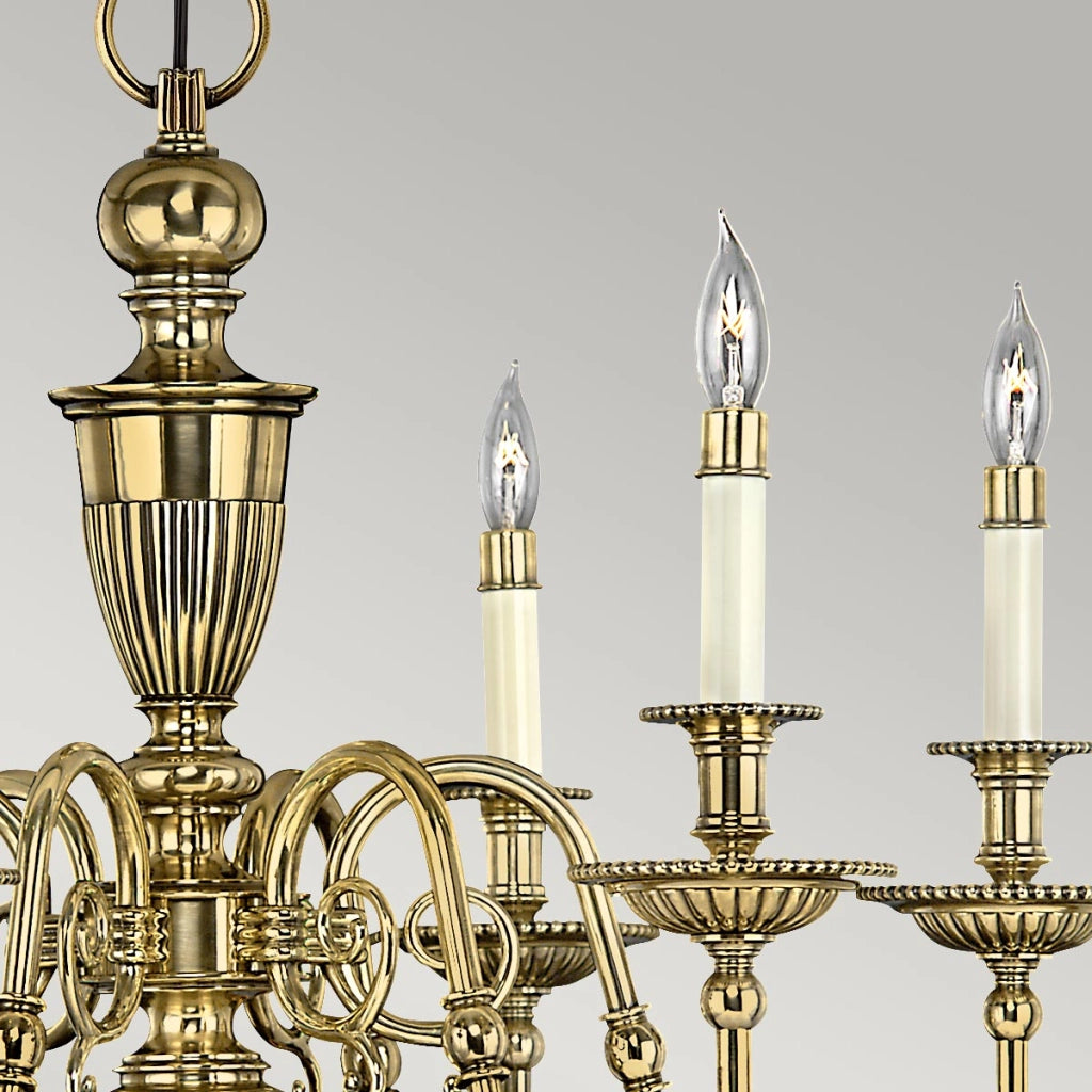 Lampadario Cambridge ottone ossidato 6xE14 Hinkley