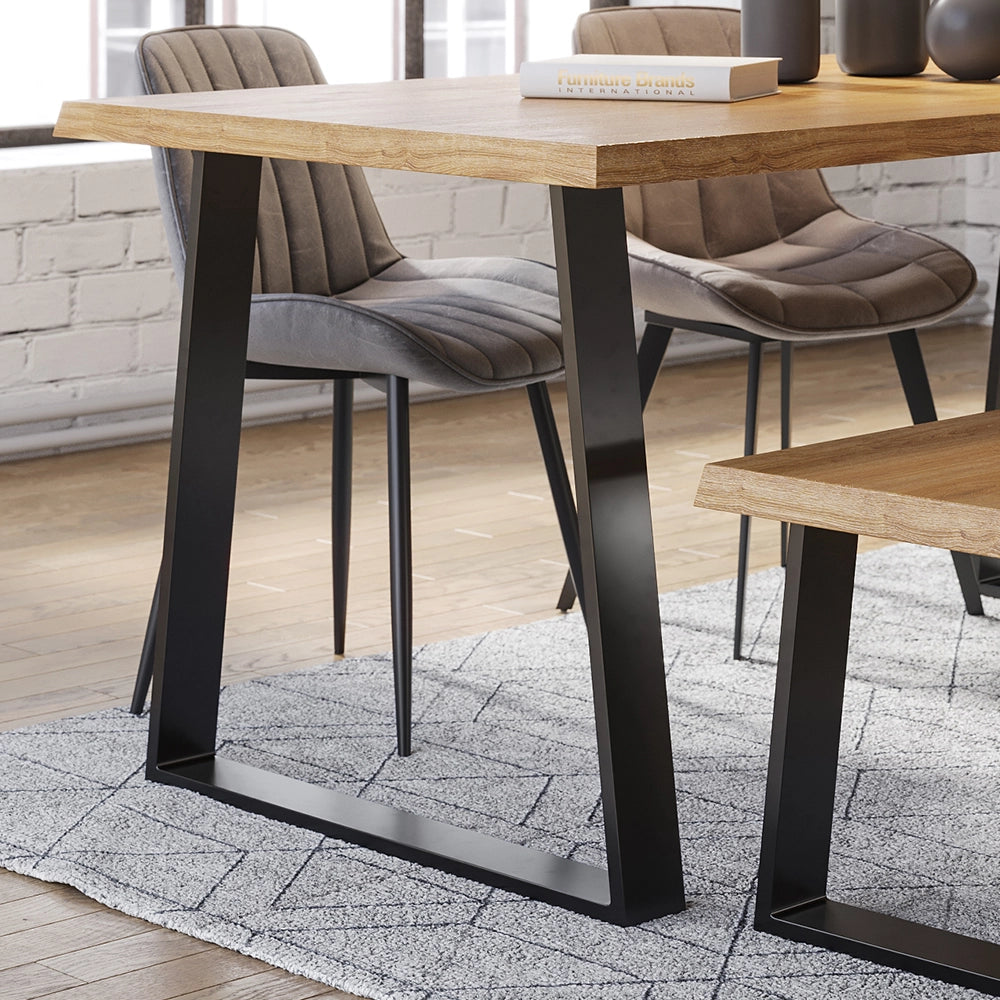 Vicco Gambe per tavolo Nero 80 x 72 cm Trapezoidale