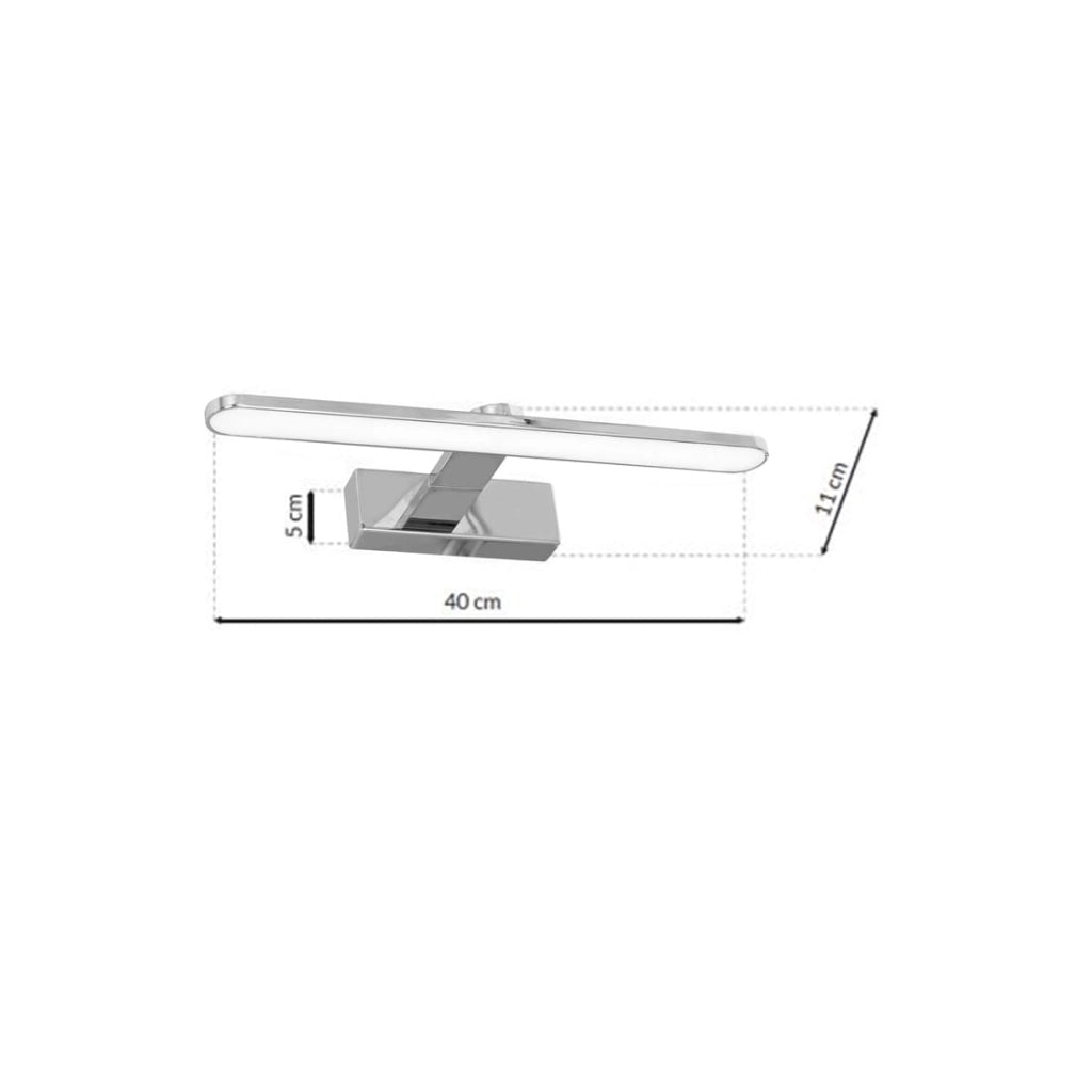 Applique LED Milagro Splash 8W cromata 40cm IP44 4000K