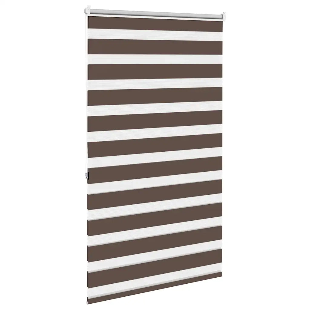 Tenda a rullo zebrata 100,9x175 cm Larghezza tessuto 96,7 cm caffè 240213