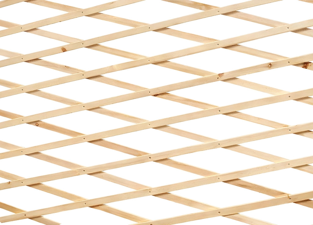 Traliccio Estensibile In Legno Per Piante Rampicanti Recinzione Giardino Balcone - 100x200 - Naturale