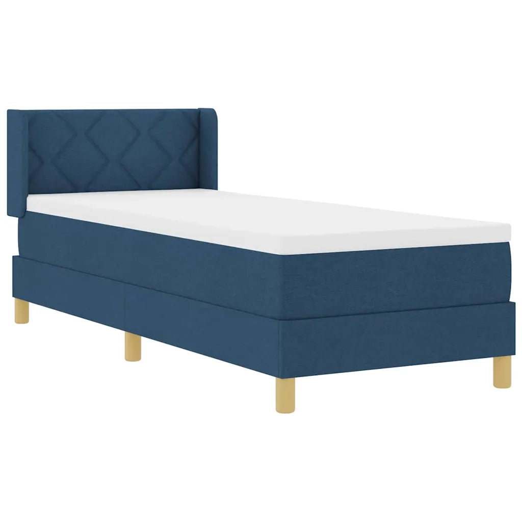 Letto a molle con testiera Blu 200 x 80 cm Tessuto 3341327