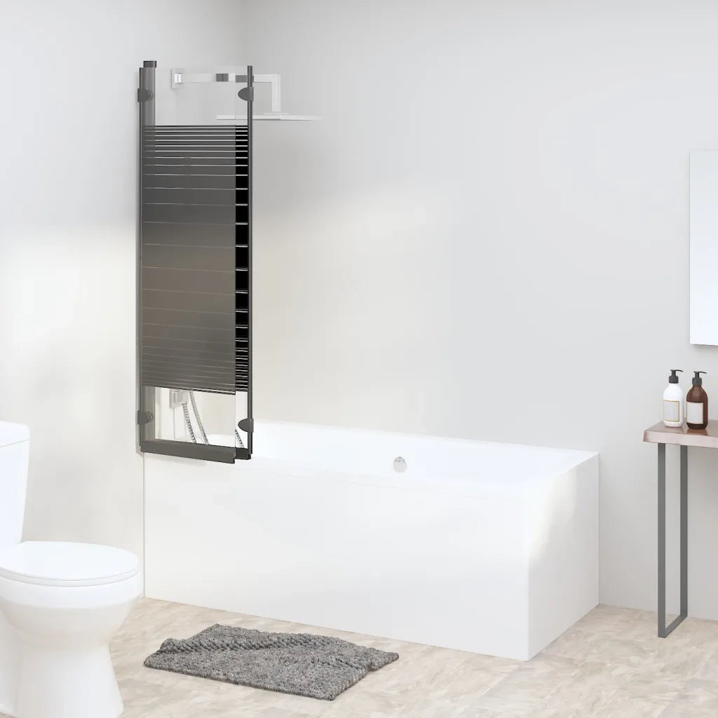 Box Doccia Pieghevole 3 Pannelli 130x130 cm in ESG Nero cod mxl 51788