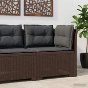 Divano da Giardino a 1 Posto con Cuscini Aspetto Rattan PP 8011837