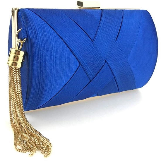 Borsa da sera per donne, borsa da sera designer, borsa da party, blu, unico modello