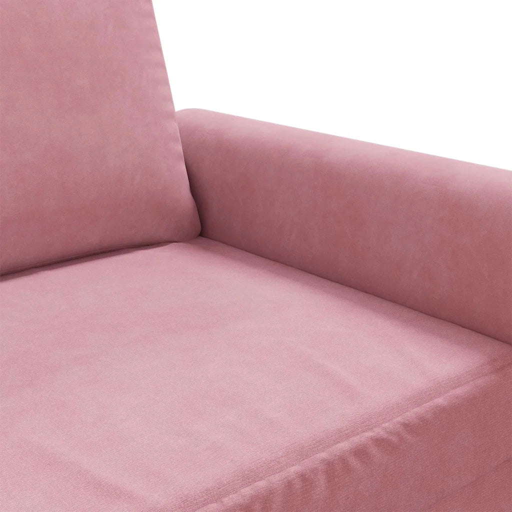 Divano a 2 Posti Rosa 140 cm in Velluto 359532