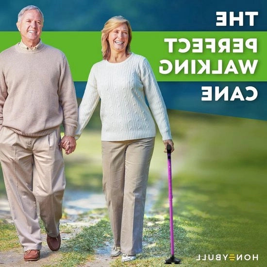 Fusto da passeggio pieghevole regolabile ripiegabile - punto di giro heavy duty con valigetta - fusti da passeggio pieghevoli per anziani e adulti - viola