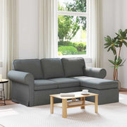 Divano Grigio scuro 215 x 138 x 80 cm Tessuto