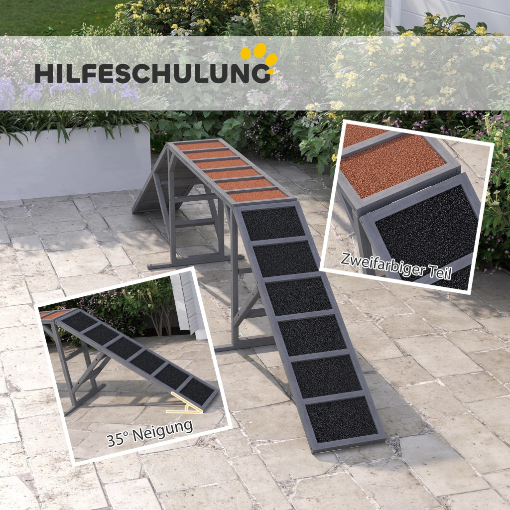 Agility Steg per Cani ¨C Minimal ¨C Grigio 335x55x60 cm
