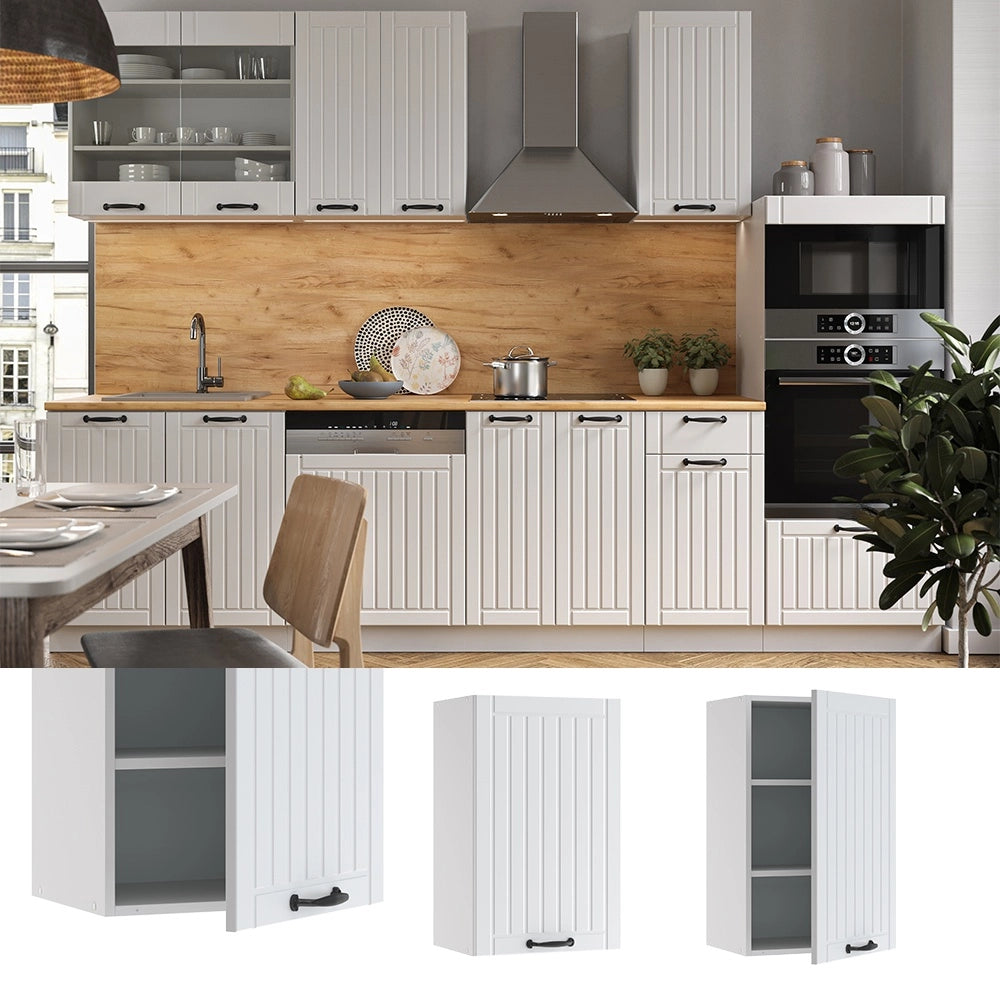 Pensile da cucina Fame-Line Bianco rustico/Bianco 45 cm Vicco