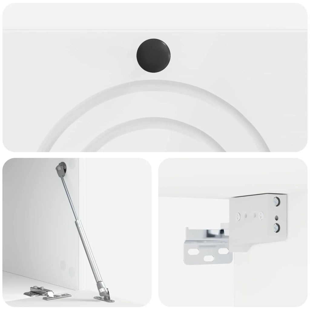 Mobile Porta TV da Muro-Credenza per TV sospesa Bianco Lucido 59,5 x 41 x 30 cm 735811