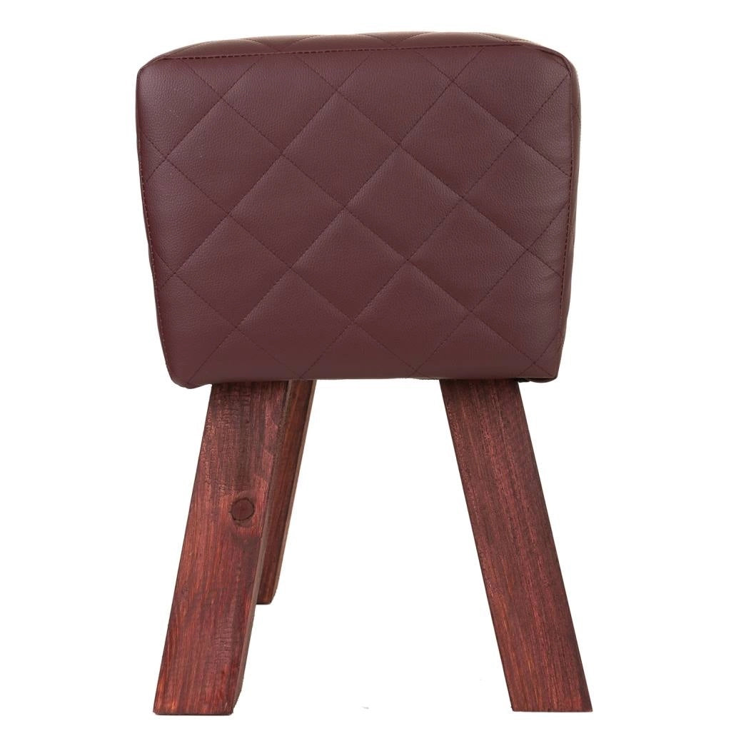 Sgabello imbottito marrone 36x30x47h