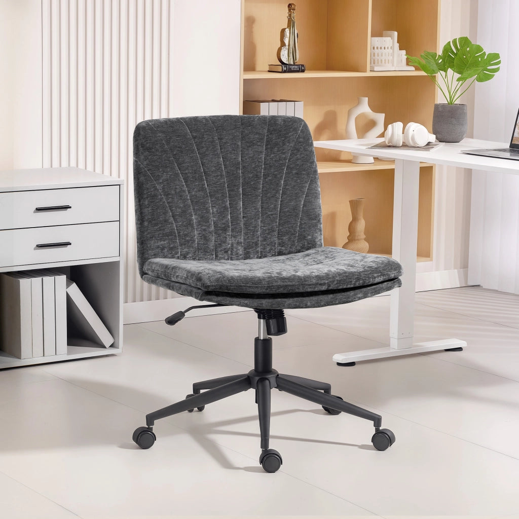 Sedia da Ufficio con Seduta Larga ¨C Minimal ¨C Grigio