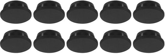 Stopper flexibile 30mm - 10 pezzi - Adatto per fori 29mm - Nero