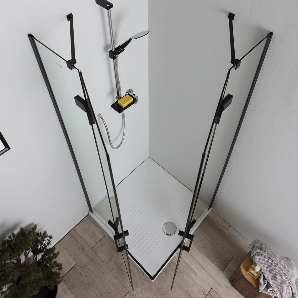 Box doccia 90x90 cm nero opaco