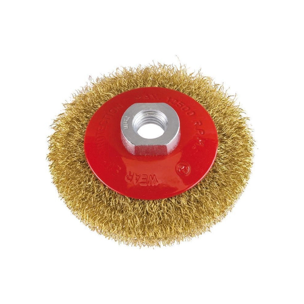 Spazzola circolare conica m14, diametro 90mm