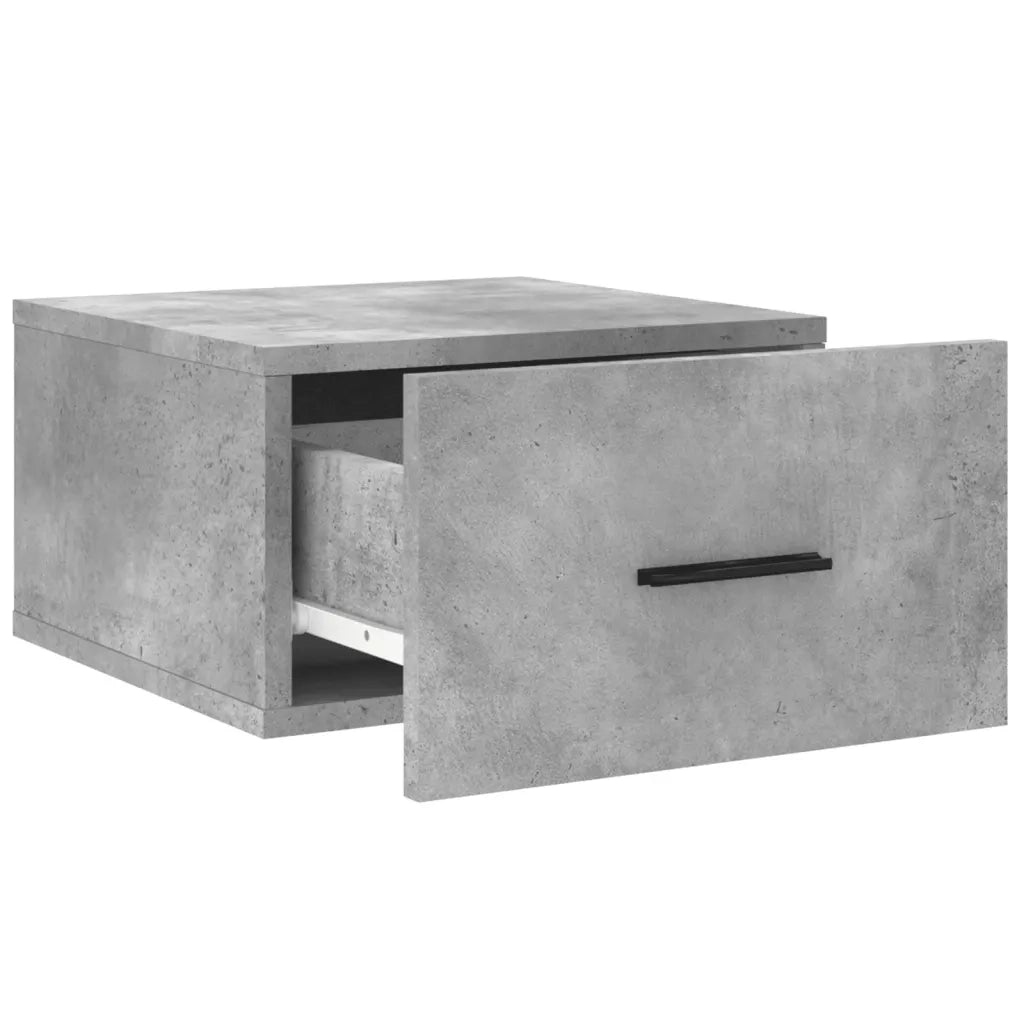 Comodino a Muro Grigio Cemento 35x35x20 cm 829860