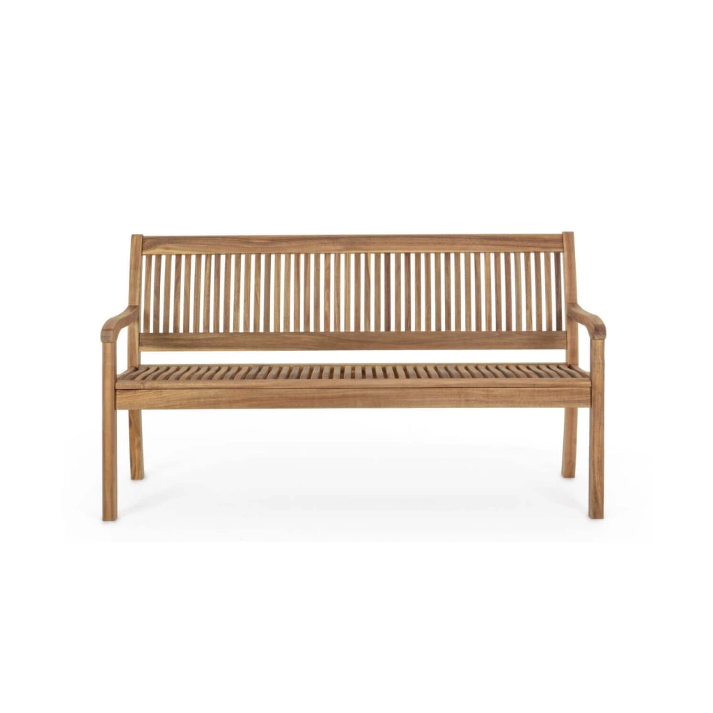 Panca a tre posti in legno massiccio 158x62x88 h cm