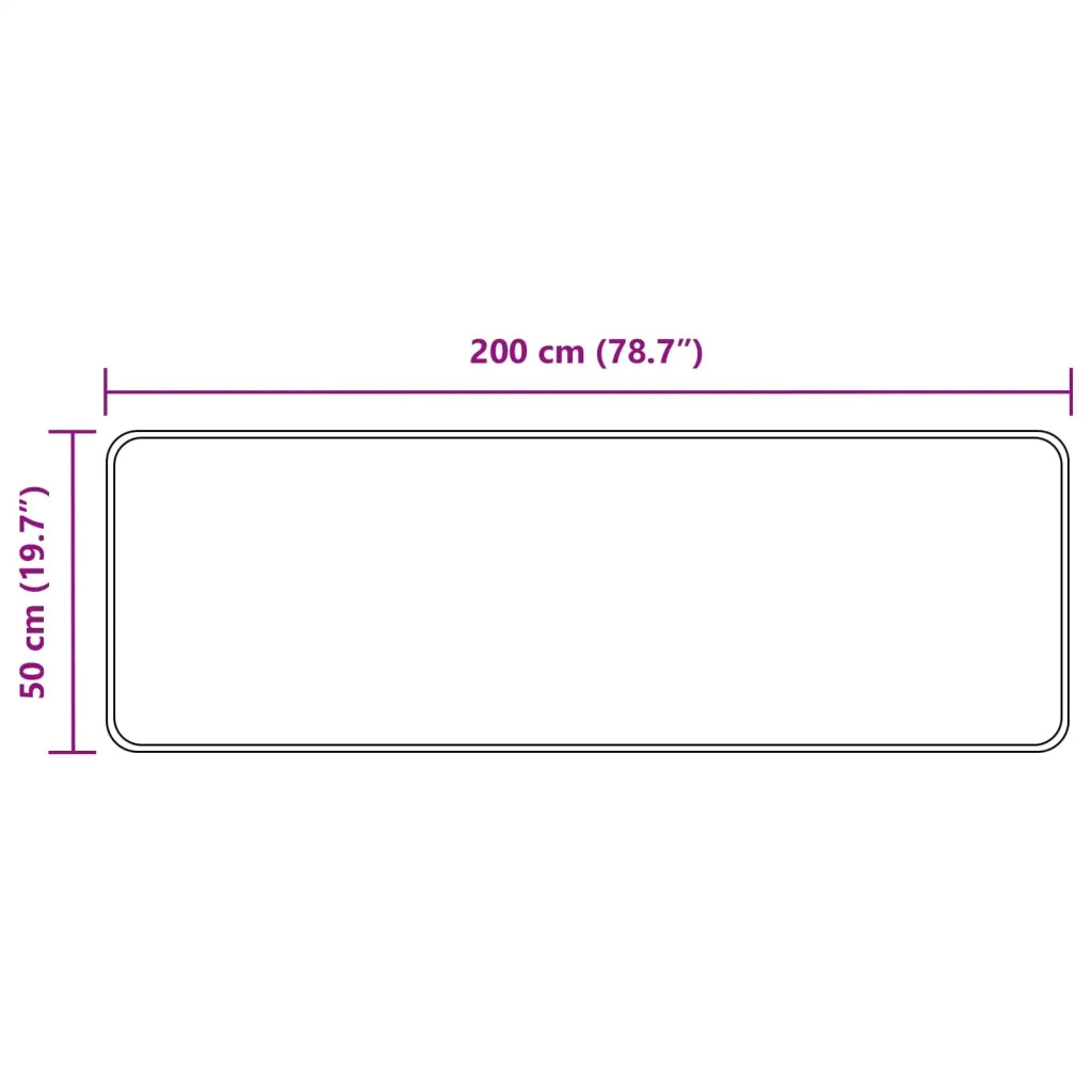 Runner Tappeto MARSA Multicolore 50 x 200 cm Poliestere e PVC 42023258
