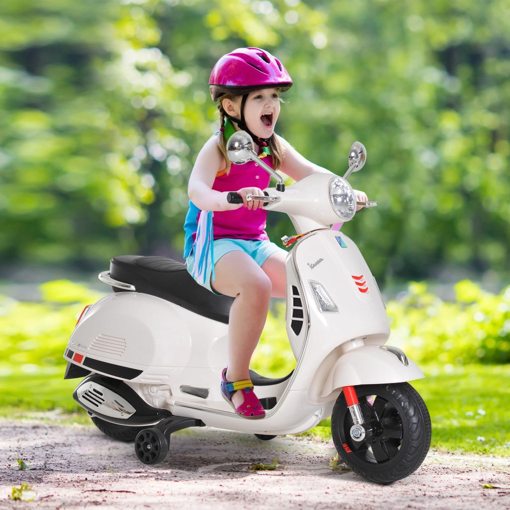 Moto Elettrica per Bambini 3-6 Anni ¨C zephmum ¨C Bianco