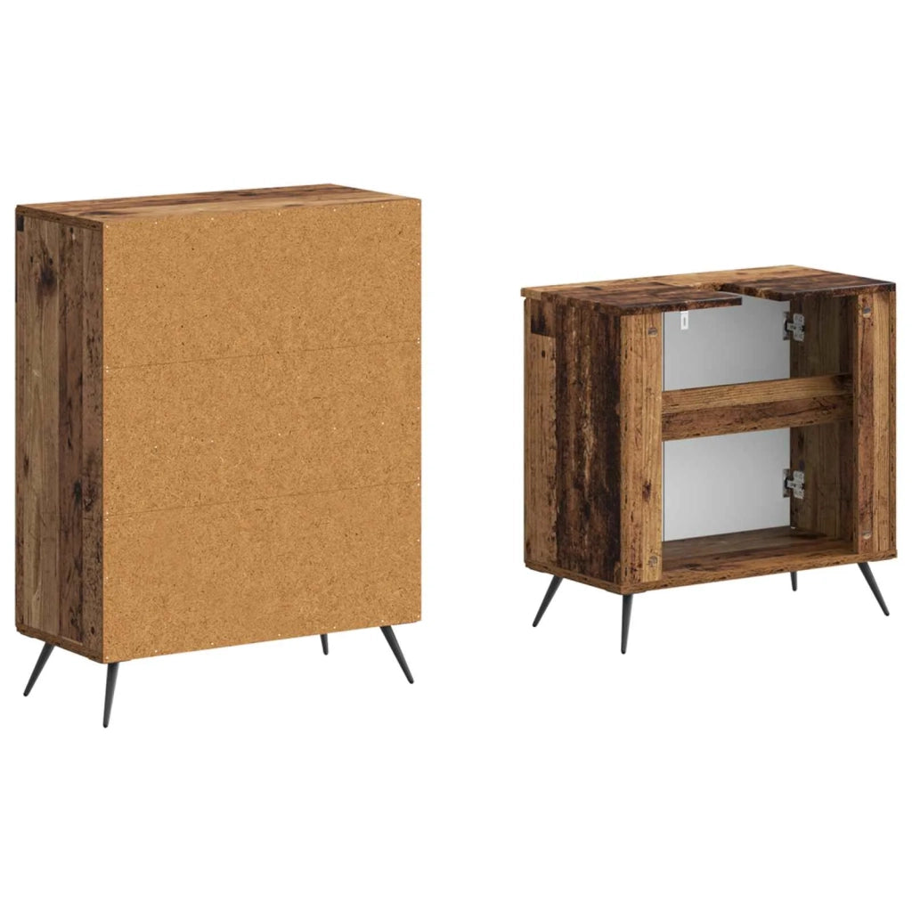 Set di Armadi da Bagno da 2 Pezzi BREDA Legno antico 3417646