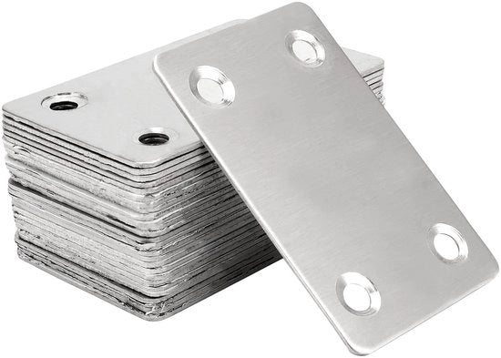 Pannelli scorrevoli 30 pezzi - Supporto in acciaio inossidabile - Piattaforma di connessione - Sostegno per la riparazione - 120 viti - Finitura a setole d'argento