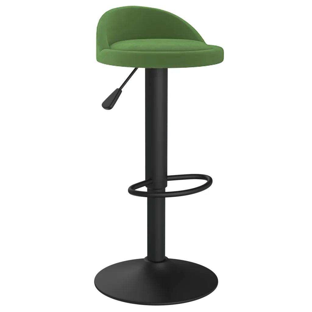 Sgabello da Bar Verde Scuro in Velluto 333593