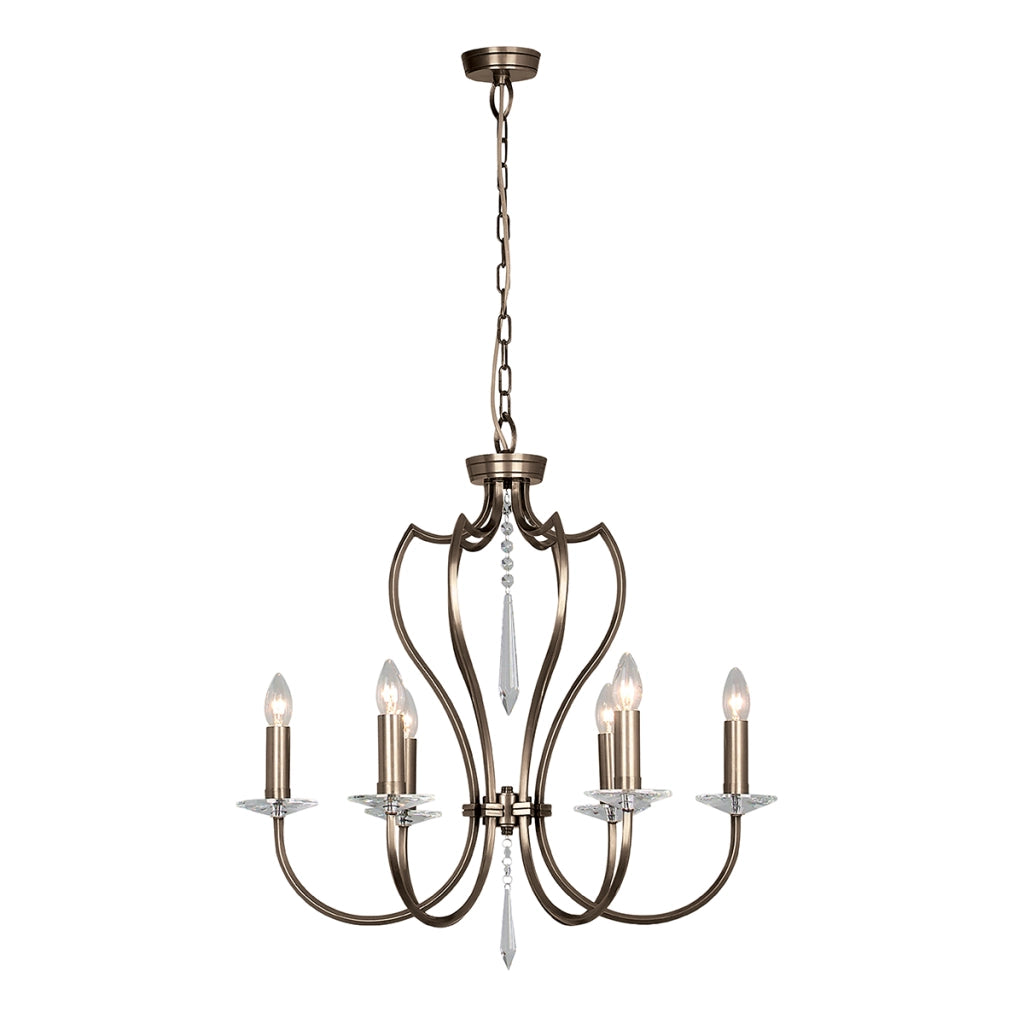 Lampadario a candelabro Pimlico bronzo scuro 6xE14 Elstead