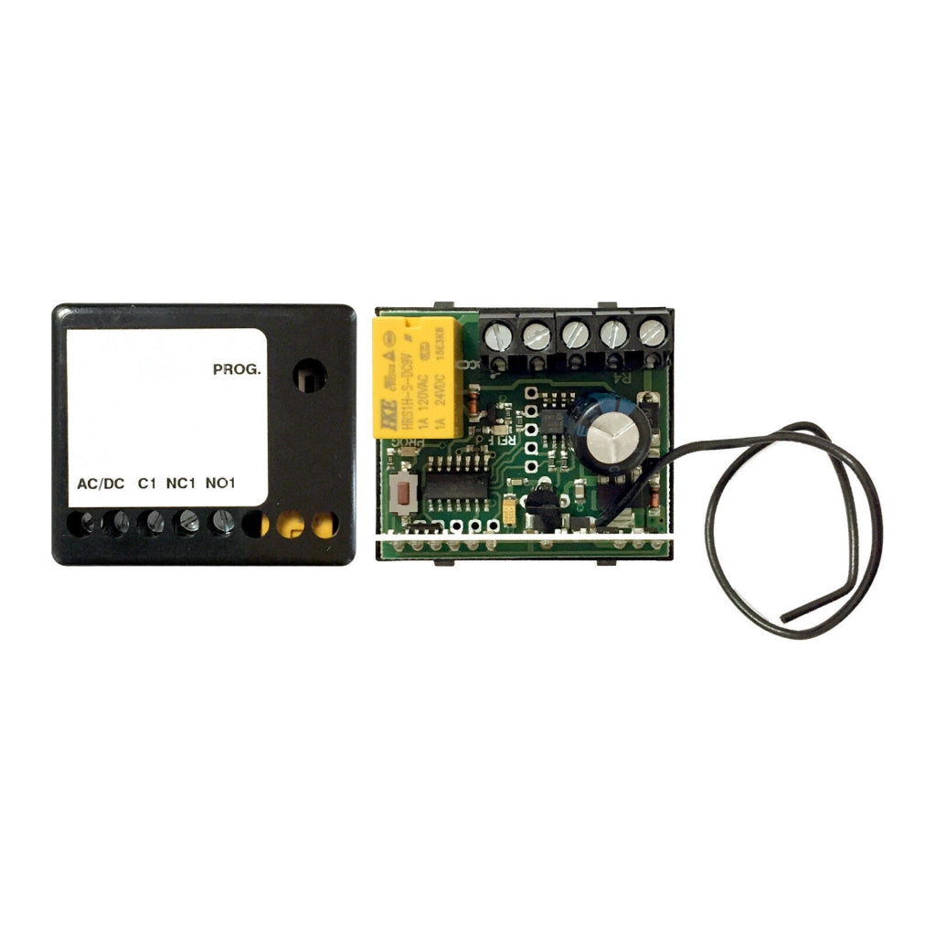 RICEVENTE 1 CANALE 12/24 E142 CODICE APERTO 433MHZ