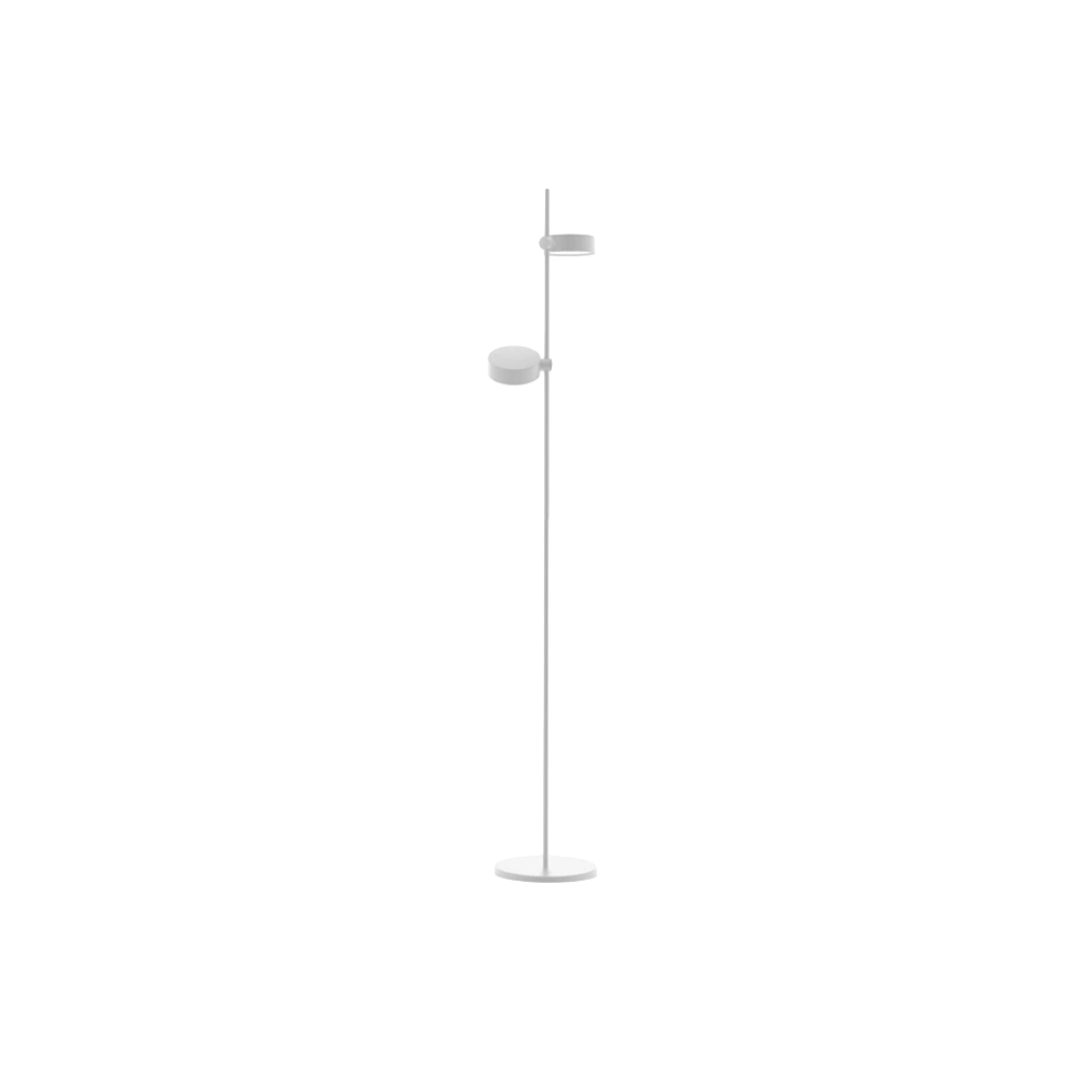 Zafferano Super O Lampada a led da terra Bianca ricaricabile e dimmerabile - 1 Modulo Luce