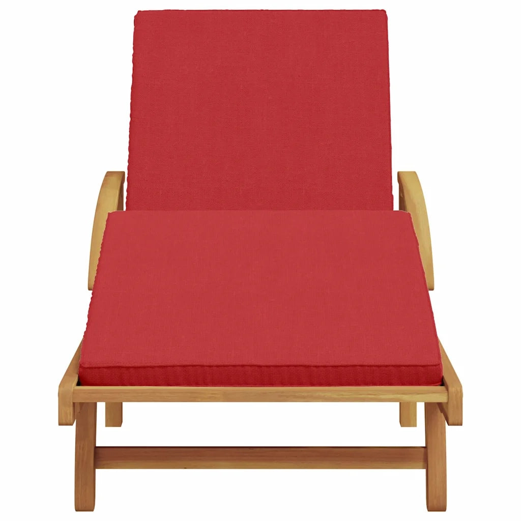 Lettino da sole Rosso 200 x 67 x 84 cm Legno di Acacia Massello 4105531