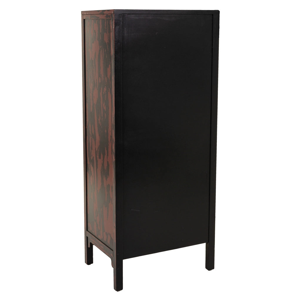 Armadio in legno rosso 60x40x140h
