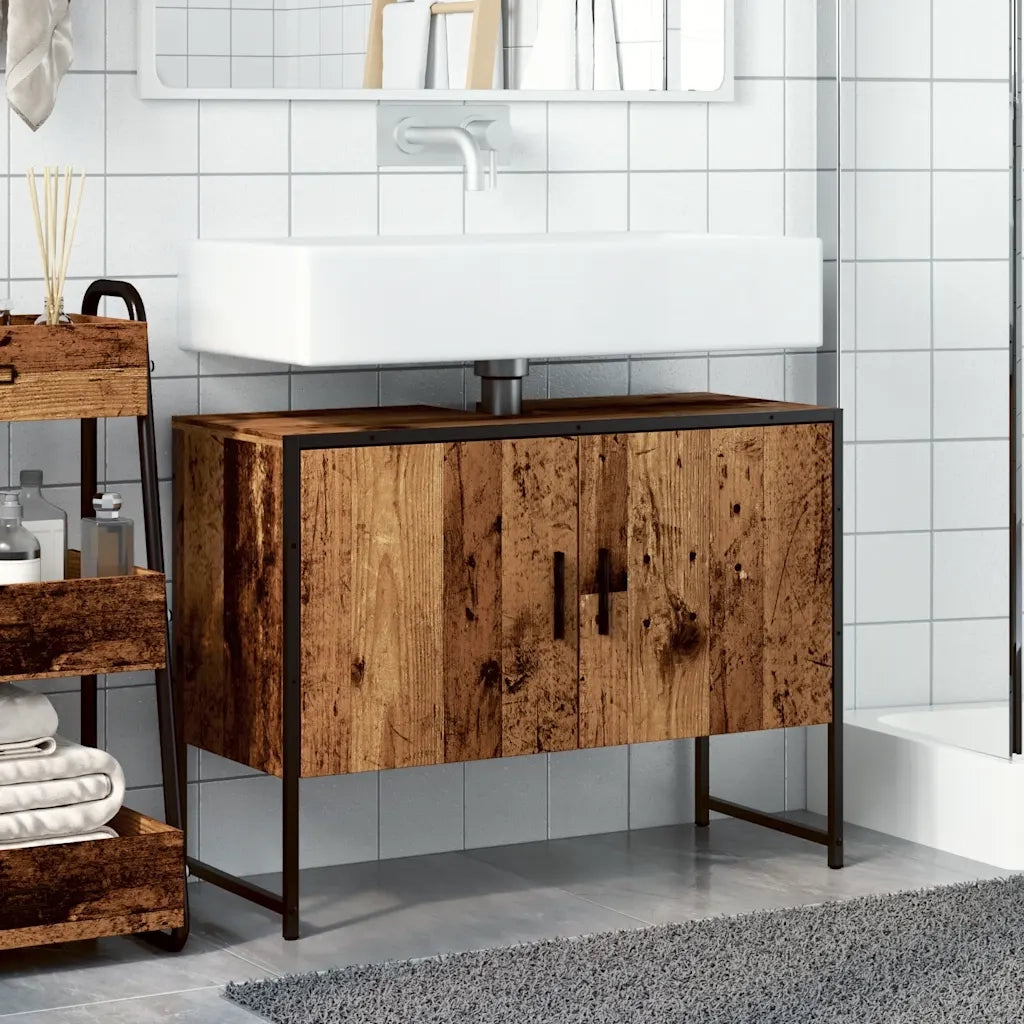 Mobile da Bagno | Armadio da bagno Legno Antico 80x33x60 cm in Truciolato