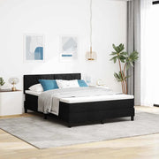 Letto a molle con materasso Nero 140 x 200 cm Tessuto 3342291