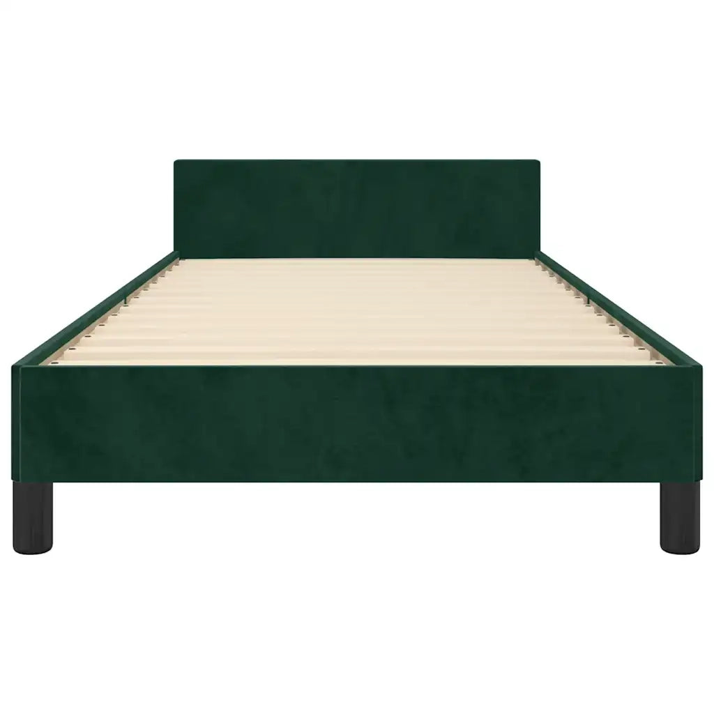 Giroletto senza Materasso Verde Scuro 100x200 cm in Velluto